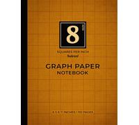 Orange Graph Paper Notebook | 8 Squares Per Inch Indexed Edition: Engineered for Sequential Thinking and Technical Accuracy | Bright and Focused ... Management | 110 Pages | 8.5 x 11 Inches