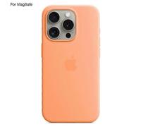 (Orange) iPhone 15 Pro Case with MagSafe, Liquid Silicone Protective Cover, Slim Fit, Anti-Scratch Anti-Drop Shockproof Phone Case