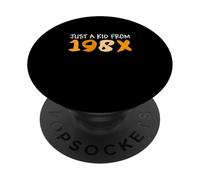 Orange Just A Kid From 198X Orange Graphic PopSockets PopGrip Adhesivo