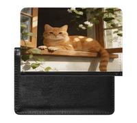 Orange Light by The Window - Funda para pasaporte de piel sintética para viajes, funda para pasaporte, libro de pasaporte, tarjetero, ultrafina, funda protectora para pasaporte para mujeres y hombres