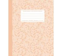 Orange Marble Composition Notebook College Ruled: Aesthetic Student Planner, 100 Sheets (200 Pages), 7.5" x 9.25"