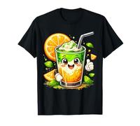 Orange Matcha Latte T-Shirt Iced Green Tea Lover Gift Kawaii Camiseta