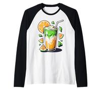 Orange Matcha Latte T-Shirt Iced Green Tea Lover Gift Kawaii Camiseta Manga Raglan