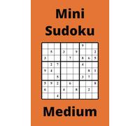 Orange Mini Sudoku Book, 9x9 Puzzles, 50 Pages, 5x8, Medium