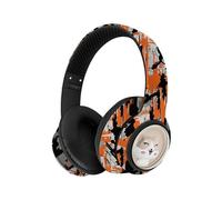 (Orange, Multicolor) AKZ 36 Creative Graffiti Bluetooth Headphone FM Radio Foldable Stereo Wireless Headset - Blue
