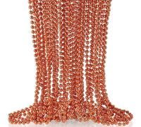 Orange Oval Bead Necklaces (30"""") - Pack Of 50 - Gorgeous & Attention-Grabbing Perfect for Parties Fun Events & Stylish Fashion Statement