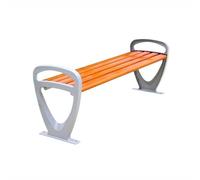 Orange Park - Banco de jardín de aluminio sin respaldo para múltiples personas, silla duradera con patas, perfecto para porche, patio y relajación