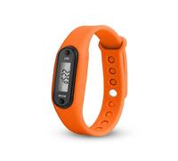 (orange) Pulsera podómetro para correr, cuenta hasta 99.999 pasos con modo de suspensión automático y detección de movimiento de la cintura.