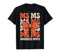 Orange Ribbon MS Multiple Sclerosis Awareness Women Camiseta
