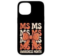 Orange Ribbon MS Multiple Sclerosis Awareness Women Carcasa para iPhone 15