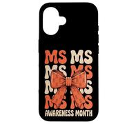 Orange Ribbon MS Multiple Sclerosis Awareness Women Carcasa para iPhone 16