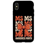 Orange Ribbon MS Multiple Sclerosis Awareness Women Carcasa para iPhone X/XS