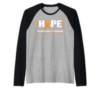 Orange Ribbon Shirt - Hope Prader Willi Syndrome Awareness Camiseta Manga Raglan