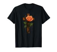 Orange Rose Magical Dripping Faith Believe God Bella Rose Camiseta