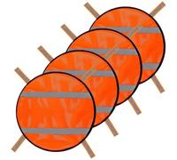 Orange Safety Panel, Orange Safety Panels with Reflective Strips, Polyester Mesh High Visibility Lightweight Sport Gear Cover for Camping, Traveling, Tents, Biking, and Hiking, 41x25cm