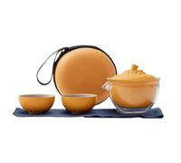Orange Shape Ceramic Brewing Kit - Portable Chinese Tea Set