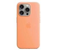 (Orange Sorbet) For Apple iPhone 15 Pro Silicone Case with MagSafe