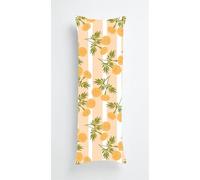 Orange Stripes Body Pillow Case Cover 50x135cm, Long Backrest Cushion Pillow Protector with Zipper, Decorative Bedding Pillowcase, Soft Body Pillow Cover for Couch Bedroom Flowers