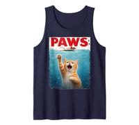 Orange Tabby Cat Paws Parody - Gato Persiguiendo Ratones Humor Gato Camiseta sin Mangas