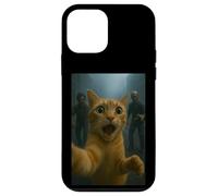 Orange Tabby Cat Selfie Run Away from Zombie for Kids Adult Carcasa para iPhone 12 Mini