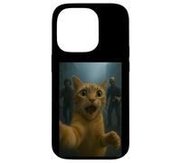 Orange Tabby Cat Selfie Run Away from Zombie for Kids Adult Carcasa para iPhone 14 Pro
