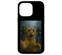 Orange Tabby Cat Selfie Run Away from Zombie for Kids Adult Carcasa para iPhone 14 Pro MAX