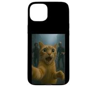 Orange Tabby Cat Selfie Run Away from Zombie for Kids Adult Carcasa para iPhone 15 Plus