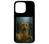Orange Tabby Cat Selfie Run Away from Zombie for Kids Adult Carcasa para iPhone 15 Pro MAX