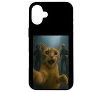 Orange Tabby Cat Selfie Run Away from Zombie for Kids Adult Carcasa para iPhone 16 Plus