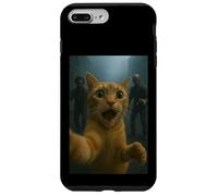 Orange Tabby Cat Selfie Run Away from Zombie for Kids Adult Carcasa para iPhone 7 Plus/8 Plus