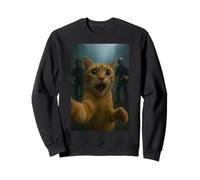 Orange Tabby Cat Selfie Run Away from Zombie for Kids Adult Sudadera