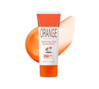 Orange Tanning Gel Sunscreen SPF 30, Gel solar naranja, acelerador de bronceado hidratante, gel bronceador ligero, fórmula hidratante, para todo tipo de piel (1 unidad)