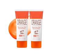 Orange Tanning Gel Sunscreen SPF 30, Gel solar naranja, acelerador de bronceado hidratante, gel bronceador ligero, fórmula hidratante, para todo tipo de piel (2 unidades)