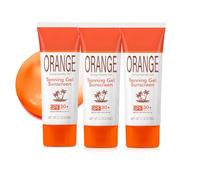 Orange Tanning Gel Sunscreen SPF 30, Gel solar naranja, acelerador de bronceado hidratante, gel bronceador ligero, fórmula hidratante, para todo tipo de piel (3 unidades)