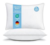 Orange Wave Almohadas 50x70 cm Pack de 2 - Microfibra hipoalergénica, Suaves y Transpirables, certificadas Oeko-Tex, Ideales para Dormir cómodamente
