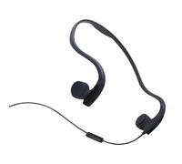 (Orange) Wired Bone Conduction Headphones 3.5mm Audio Jack for Running Workout Hiking