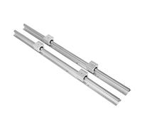 OrangeA SBR16 Juego de Rieles Lineales Eje Soportado + Bloques de Rodamientos para CNC 600 mm, Varilla para Guía de Deslizamiento Lineal, Juego de Guías de Rodamiento Lineal, Ideal para Fresadoras