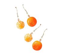 Oranges Shape Earrings Statement Studs for Women Dangle Fruit Jewelry Set
