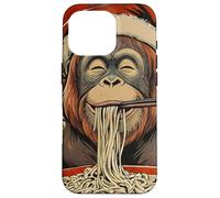 Orangután Comiendo Fideos Ramen Ukiyo-e Pijama de Navidad Carcasa para iPhone 16 Pro