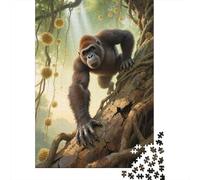 Orangután Puzzle Adulte 1000 Teile Jeu Éducatif Jouets Défi Artisanat Cadeau Famille Décor À La Maison Adultes & Enfants Des 14 ANS 1000pcs (75x50cm)