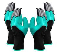 Oranlife 2 Pares Guantes de jardín,con Garras Guantes de Jardinería Impermeables para Excavar y Plantar,el Mejor Regalo de Jardinería para Mujeres y Hombres[Verde]