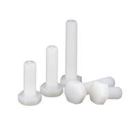 ORANXIN M10 x 45mm 5 Pcs Plástico Pernos Hexagonales Nailon Tornillos hexagonales Aislamiento Hexagonal externo Tornillo Métrico Mecánico Ferretería