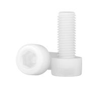 ORANXIN M12 x 40mm 5 Pcs Nylon Plástico Pernos de cabeza cilíndrica Hexagonal interno Aislamiento Ignífugo Tornillos de cabeza de taza para electrónica