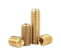 ORANXIN M2 x 10mm 50 Pcs Casquillo del zócalo Tornillos de presión Latón Zócalo Hexagonal Tornillo Sin Cabeza Perilla Allen
