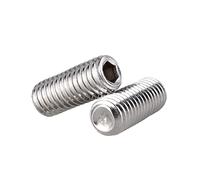 ORANXIN M2 x 6mm 50 Piezas Casquillo del zócalo Tornillos de presión Zócalo Hexagonal Tornillo Sin Cabeza Acero inoxidable 304 Perilla Allen