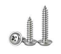 ORANXIN M3 x 20mm 50 Pcs Cabeza redonda Tornillos autorroscantes Con arandela Acero inoxidable 304 Cruz Cabeza avellanada Tornillo para madera