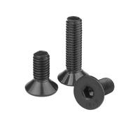 ORANXIN M3 x 30mm 100 Pcs Pernos Avellanada Grado 10.9 Acero al carbono Hexágono Casquillo del zócalo Tornillos Cabeza plana Pernos Allen Ferretería