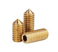 ORANXIN M3 x 8mm 20 Pcs Punto Cono Tornillos de presión Latón Zócalo hexagonal PuLatónnta Puntiaguda Allen Perilla