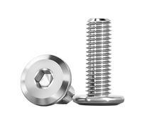 ORANXIN M5 x 10mm 20 Pcs Grande Cabeza plana Biselado Hexagonal interno Pernos Acero inoxidable 304 Borde biselado Muebles Allen Tornillos de máquina