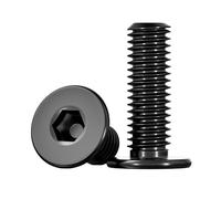 ORANXIN M5 x 10mm 50 Pcs Hexagonal interno Extra fino Cabeza plana Pernos cero inoxidable 304 De bajo perfil Ordenador Tornillos para máquinas